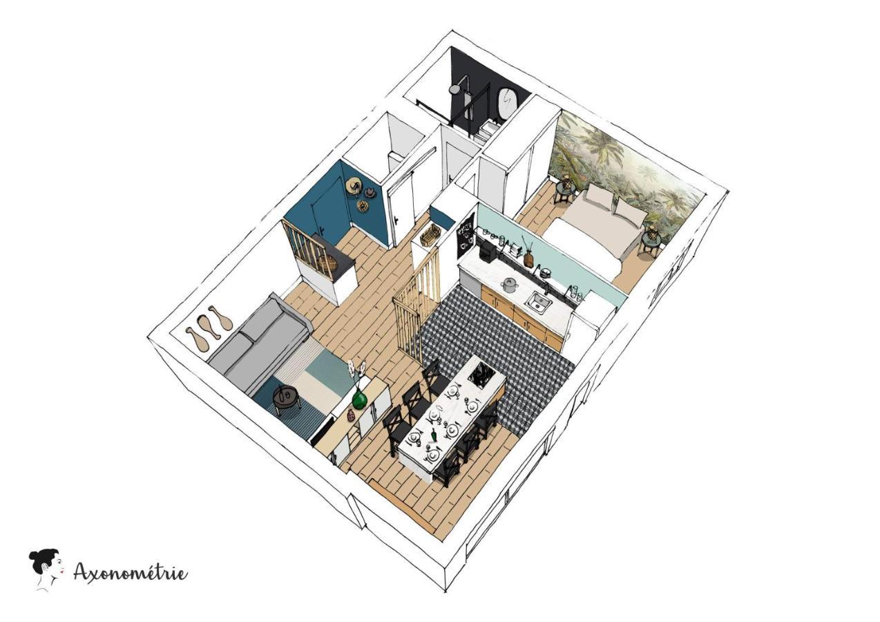 Ilunabarra - Appartement Calme, Vue Mer, Parking - Wifi Ciboure Ngoại thất bức ảnh