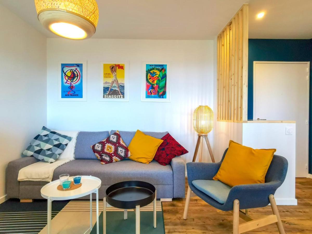 Ilunabarra - Appartement Calme, Vue Mer, Parking - Wifi Ciboure Ngoại thất bức ảnh